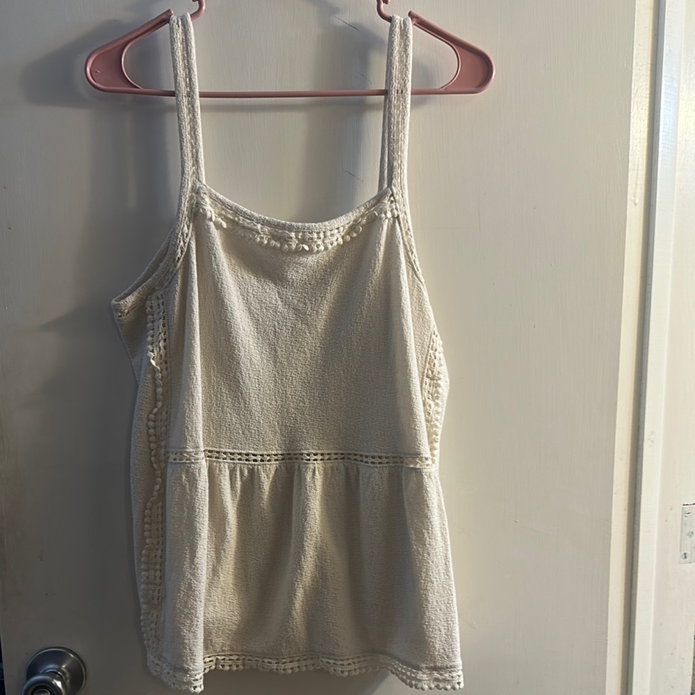Time and Tru Cream Camisole Top